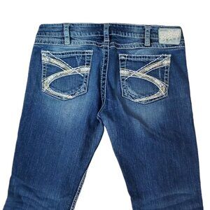 SIlver‎ Jeans Mid Rise Stretch Twisted Boot Cut Jeans 30x32